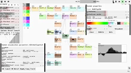 Интерфейс SunVox · Alexander Zolotov; иллюстрация программы